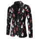thumbnail image 5 of Traje de otoño e invierno para hombre, talla europea, estampado navideño, corte entallado, traje informal de un solo pecho, chaqueta para hombre, 5 of 6