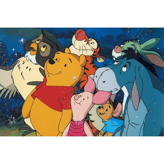 Winnie the Pooh Diamond Art Painting Kits - Full Drill Diamond Dots Paintings for Beginners, Round 5D Paint with Diamonds Pictures Gem DIY Adult Crafts 12x16inch