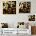thumbnail image 4 of Designart "Abstract Geometric Grunge Gold Cubes II" Abstract Wall Art - Modern Gold Abstract Geometric Hallway Wall Art Decor, 4 of 6