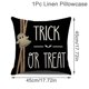 thumbnail image 1 of Halloween Cushion Cover Happy Halloween Decor For Home Ghost Pumpkin Spider Pillowcase Horror Party Supplies Trick Or Treat, 1 of 4