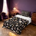 thumbnail image 3 of Homewish Halloween Witch Twin Sheets for Kids Girls, Magic Book Bedding, Black, 3-Piece, 1 Flat Sheet, 1 Fitted Sheet and 1 Pillowcase, 3 of 6