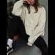 thumbnail image 5 of Sudaderas de Mujer con Cuello Redondo, Forro , Suéteres Oversize, Otoño 2025, Blusas Bonitas, Ropa Preppy Estilo-N M, 5 of 9