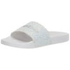 Bebe Women's FRAIDA Slide Sandal, white, 10 Medium US