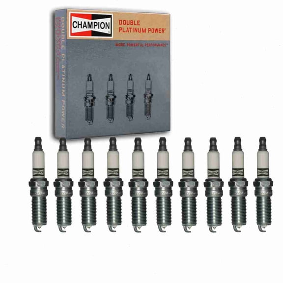 10 pc Champion 7032 Double Platinum Spark Plugs for PLZTR5A-13 RE10PMPB5 Ignition Wire Secondary