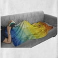 thumbnail image 6 of Colorful Soft Flannel Fleece Throw Blanket, Gradient Colored Digital Female Human Body with Central Points Design, Cozy Plush for Indoor and Outdoor Use, 60" x 80", Multicolor, by Ambesonne, 6 of 6