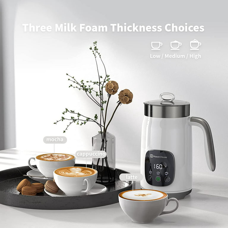 Manual Milk Frother, 400ml/14oz Stainless Steel Creamer Frother Milk  Steamer Latte Cappuccino Coffee Foamer Frother Handled Metal Milk Creamer  Milk