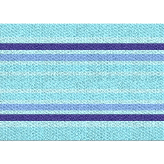 Ahgly Company Indoor Rectangle Patterned Butterfly Blue Area Rugs, 5' x 7'