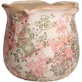 thumbnail image 2 of Ceramic Pots for Plants, Vintage Plant Pot with Drainage Hole, 6.11in. Planter for Indoor Plants, Crackle Glaze Finish Flower Pot, Perfect Tuscan Ceramic Planter for Gardening, Pastel Meadow, 2 of 15