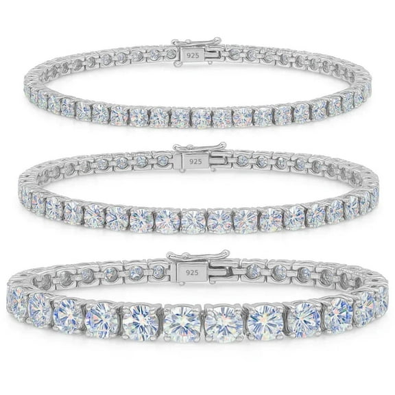 925 Sterling Silver Tennis Bracelets With Moissanite Stones GRA Certifiate for Men and Women