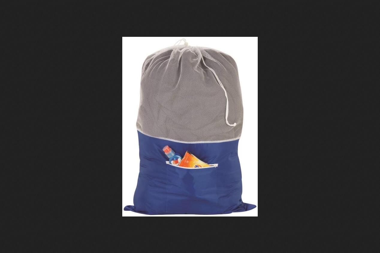 HoneyCanDo International Bag Laundry Jumbo 30x40 Blue