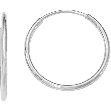 Best Price Product 10kt White Gold Endless Hoop Earrings 10kt White Gold Endless Hoop Earrings