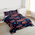 thumbnail image 3 of Homewish Kids Boys Fire Truck 2pcs Bedding Comforter Set,Cartoon Car Theme Twin Comforter Sets,Firefighter Car Breathable Bedding Set,Lightweight Room Decor,Reversible, 3 of 8