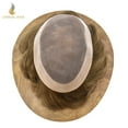 thumbnail image 6 of Lyrical Hair Toupee for Men Fine Mono Mens Toupee Human Hair Replacement Systems Monofilament with NPU Hairpiece for Man Black Brown Blonde Gray Hair Wig Unit, 6 of 8