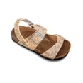 thumbnail image 5 of BOOMNY Girls Sandals Open Toe Flat Sandals for Kids Adjustable Strap Shiny Sequins Casual Summer Shoes, 5 of 9