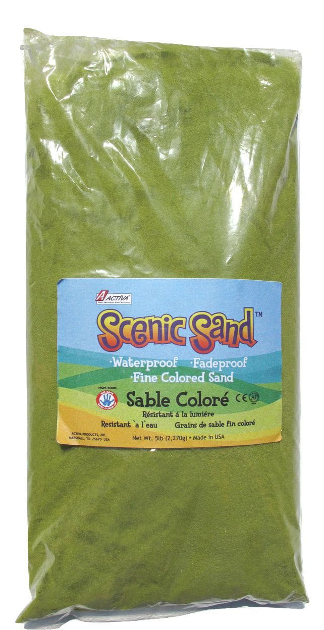 Activa Decorative Colored Sand 10 L x 5 W x 10 H 51426 10 L x 5 W x 10 H 51426 25 Lb - Sage Green