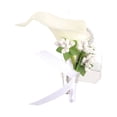 thumbnail image 1 of PU Calla Lily Brooch Prom Party Bride And Groom Boutonniere for Wedding, 1 of 5