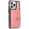 thumbnail image 2 of Compatible with iPhone 13 Pro Max Wallet Case with Card Holder PU Leather Kickstand Wrist Strap Shockproof Protective Cover for Women Man Pink, 2 of 12