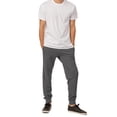 thumbnail image 4 of Men‘s Open Bottom Terry Sweatpants  Elastic Drawstring Waistband  Charcoal Grey S,charcoalgrey(joggers),2XL, 4 of 4