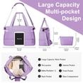 thumbnail image 4 of DAKIMOE Travel Duffle Bag Set for Women 2 Pack, Large Waterproof Weekender Overnight Carry On with Toiletry Bag/USB Charging Port/Wet Pocket/Shoe Compartment, Gym Hospital Labor Delivery Duffel Tote, 4 of 9