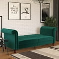 thumbnail image 4 of DHP Dante Upholstered Futon, Green Velvet, 4 of 21