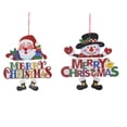 thumbnail image 3 of Yuarrent Feliz Navidad placa de la puerta delantera cartel colgante decoración escaparate ornamento decorativo para el hogar sala de estar dormitorio Kits de decoración para fiestas Papá Noel Yuarrent HA069299-01, 3 of 6