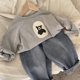 thumbnail image 4 of Child Spring And Autumn New Cartoon Crew Neck Long-sleeved T-shirt Casual Loose Tops Baby Boys Thin Cotton Base Bottoming Shirt, 4 of 6
