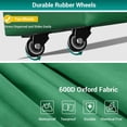 thumbnail image 5 of Rolling Christmas Tree Storage Bag for Up to 9Ft Trees, Waterproof & Anti-Tear 600D Oxford Fabric with Wheels, Handles, Zippers & Buckle Straps. (Green), 5 of 7