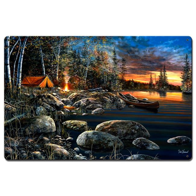 Jim Hansel JH353 16 x 24 in. Twilight Fire Satin Metal Sign