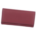thumbnail image 3 of Women Long Wallet Large Capacity PU Leather Fashionable Lady Purse for Bills Cards Coins Wine Red, 3 of 5