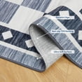 thumbnail image 6 of Memoryfield Checkered Area Rug 8' x 10', Washable, Non-Slip Low-Pile Carpet with Modern Geometric Design for Living Room, Bedroom & Dining Room, Black, 6 of 6