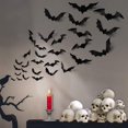 thumbnail image 2 of 3 piezas de decoración de Halloween para interiores de PVC 3D, decoración de pared de murciélago de terror, pegatinas de decoración de murciélago de Halloween para decoración del hogar, 2 of 5