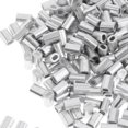 thumbnail image 4 of 100x Fishing s Double Aluminum for Wire Rope and Cable Fishing Line Tube Connectors for Leader Rigging 1mm, 4 of 4