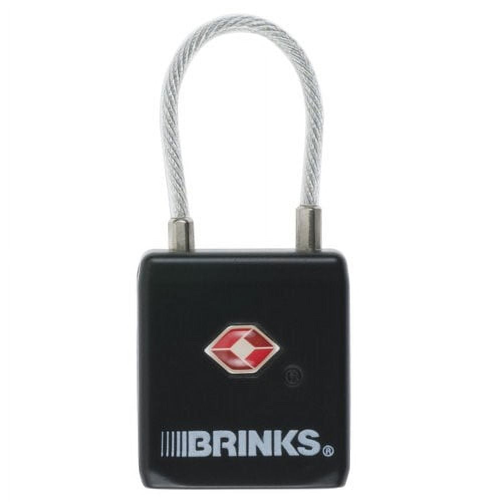 2-Pack, Brinks 28mm TSA Approved Keyed Padlock with Flexible Shackle