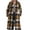 C-Yellow338, variant on DHFJKG Jackets For Women Trench Coat Plaid Pattern Long Sleeve Knee-Length Button Down Turndown Collar Overcoat With Pockets Winter Warm Cozy Outerwear