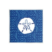 Stupell Industries Sand Dollar Seashell Stripe Pattern Graphic Art Unframed Art Print Wall Art, Design by Mercedes Lopez Charro