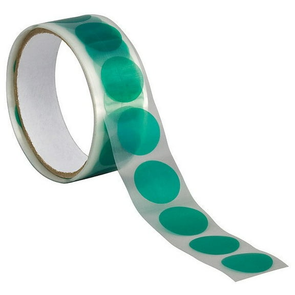 Tapecase Film Tape, Green, Disc, PK100 15C643