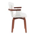 thumbnail image 3 of Dining Room Seating Mid-Century Modern Bentwood Swivel Dining Chairs (Set of 2) – Heat-Pressed PU Leather Accent Chairs in White & Black,Kitchen Dining Chairs, 3 of 4