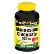 Mason Natural Magnesium Gluconate 550 MG - 100 CT (2 Pk)