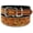 Flower Leaf Tan Brown, variant on Large 21''- 25'' Padded Leather Dog Collar Heavy Duty Floral Tooled 60FK19