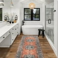 thumbnail image 5 of CAMILSON Oriental Retro Persian Traditional Vintage Distressed Non-Shedding Indoor Area Rug(4002-Orange 2x7), 5 of 9