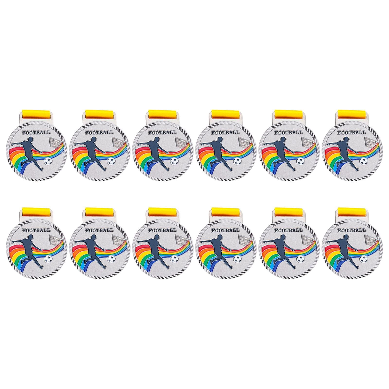 Abbraccia 12x Soccer Medals for Awards Party Favors Participation Awards Prizes Awards Winner Medals for Sports Day Match Spelling Bees medal