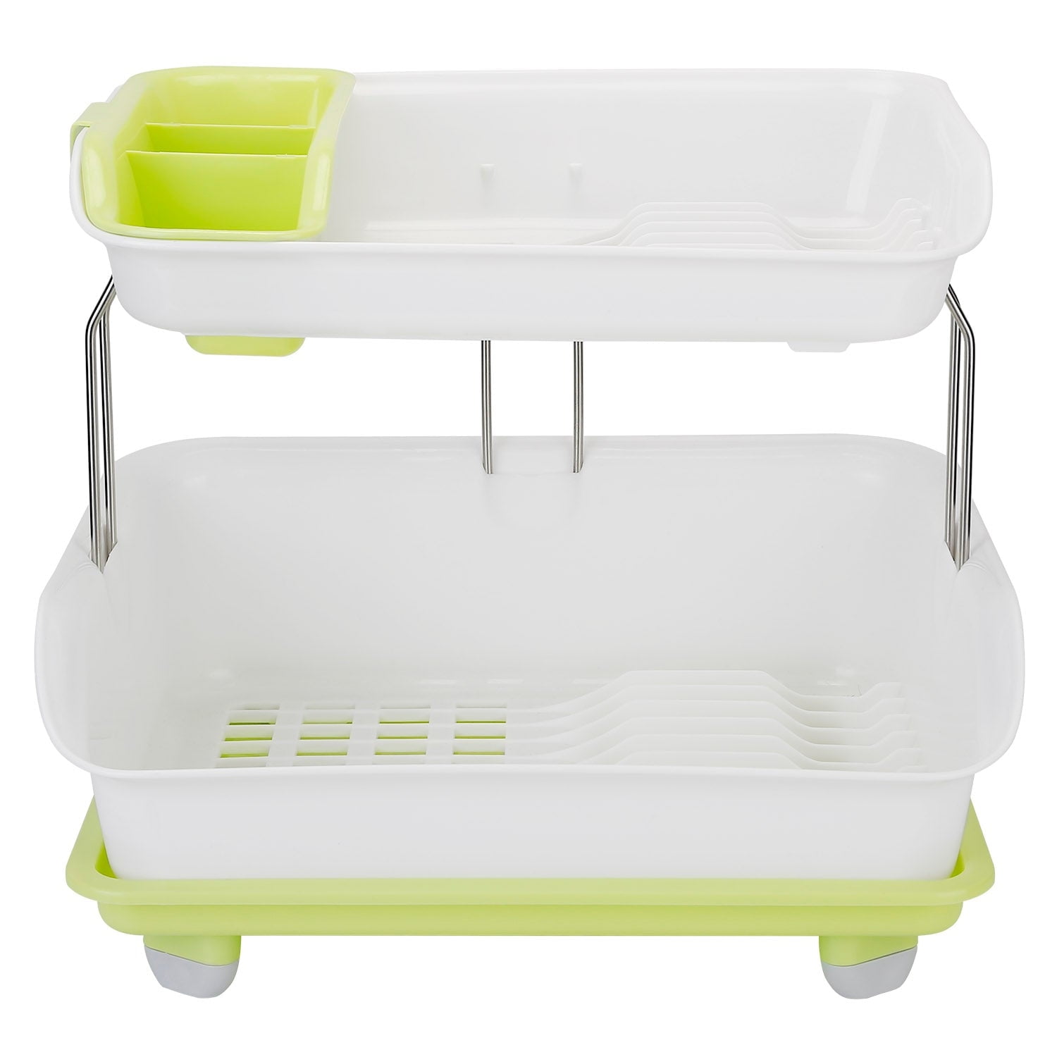 2-Tier Dish Drying Rack Cutlery Drainer