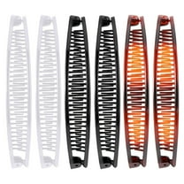 Pebbuoy 3/6 Pieces Banana Clip Women Classic Hair Comb Set with Rotating End Easy to Use Banana Combs Hair Accessories for Thick Straight Curly Hair