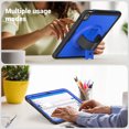 thumbnail image 4 of for iPad 10th Gen 10.9" 2022 Case, Durable Sturdy Protection Case Hidden Folding Bracket Hand Strap and Pencil Holder for iPad 10th Generation with Heat Sink Hole - Darkblue, 4 of 10