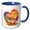 Blue/White, variant on 3drose, Pretty Sunset Beach in a Heart Illustration, 11oz Mug