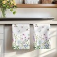 thumbnail image 7 of Botanical Kitchen Towels Set of 2, Blue Pink Daisy Floral Watercolor White Absorbent Dish Towels for Kitchen, Microfiber Hand Towel, Quick Drying Tea Towel for Cleaning Decorative Dishcloths, 7 of 7