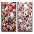 thumbnail image 2 of Designart "Beachcomber s Find Beige Pink Seashell II" Coastal Beach Sand Framed Wall Art Set Of 2 - Beige Beach Frame Gallery Set For Office Decor, 2 of 7