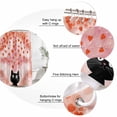 thumbnail image 3 of Valentine's Day Bathroom Shower Curtains with 12 Hooks Polyester Waterproof Shower Curtain for Stalls and Bathtubs Pink Red Love Heart Cartoon Cute Black Cat Decorative Bathroom Curtain 36x72 Inches, 3 of 9