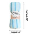 thumbnail image 3 of PALIFEUR Bath Towels Striped Bath Towels, 11.8x23.6" Velvet Highly Absorbent Super Soft Towels, Quick Drying Wash Cloths Lightweight Face Towels for Bathroom, Spa, Gym, Hotel, Gifts-Light Blue, 3 of 8