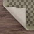 thumbnail image 4 of Hauteloom Gaiwan Living Room, Bedroom Machine Washable Area Rug - Square Piles, Checkered - Gray Green, Moss Green - 6'7" x 9', 4 of 12